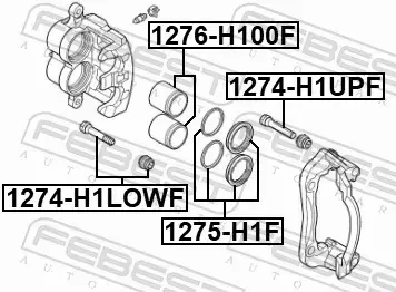 FEBEST PROWADNICE ZACISKU HAMULCOWEGO 1274-H1UPF 