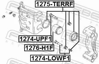 FEBEST PROWADNICE ZACISKU HAMULCOWEGO 1274-LOWF1 