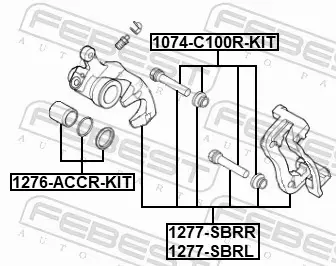 FEBEST TŁOCZEK ZACISKU HAMULCOWEGO 1276-ACCR-KIT 