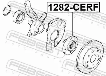 FEBEST ŁOŻYSKO PIASTA KOŁA 1282-CERF 