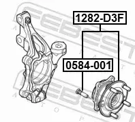 FEBEST PIASTA KOŁA 1282-D3F 