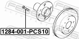 FEBEST ŚRUBA KOŁA 1284-001-PCS10 