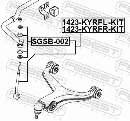 FEBEST ŁĄCZNIK STABILIZATORA 1423-KYRFR-KIT 