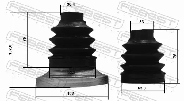 FEBEST OSŁONA PRZEGUBU 1617P-211R-KIT 