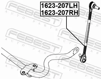 FEBEST ŁĄCZNIK STABILIZATORA 1623-207LH 