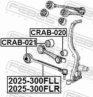 FEBEST WAHACZ ZAWIESZENIA 2025-300FLL 