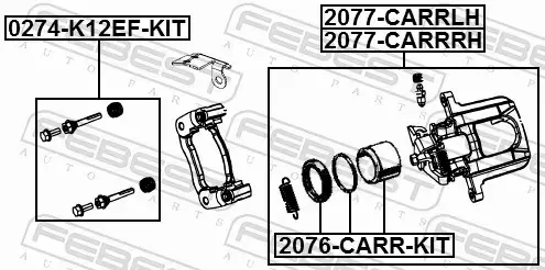 FEBEST TŁOCZEK ZACISKU HAMULCOWEGO 2076-CARR-KIT 