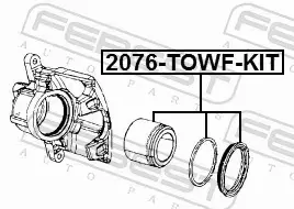 FEBEST TŁOCZEK ZACISKU HAMULCOWEGO 2076-TOWF-KIT 