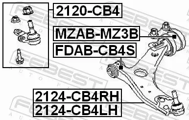 FEBEST SWORZEŃ WAHACZA 2120-CB4 