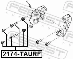 FEBEST PROWADNICE ZACISKU HAMULCOWEGO 2174-TAURF 