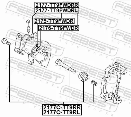 FEBEST ZESTAW NAPRAWCZY ZACISKU 2175-TT9FWDR 