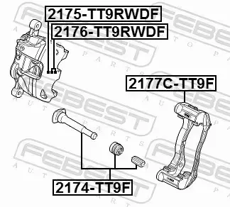 FEBEST ZESTAW NAPRAWCZY ZACISKU 2175-TT9RWDF 