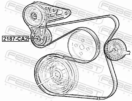 FEBEST ROLKA NAPINACZA 2187-CA2 