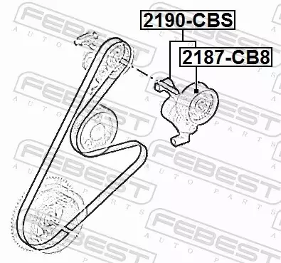 FEBEST ROLKA NAPINACZA 2187-CB8 