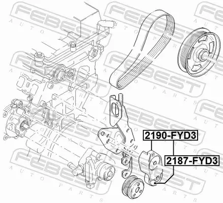 FEBEST ROLKA NAPINACZA 2187-FYD3 