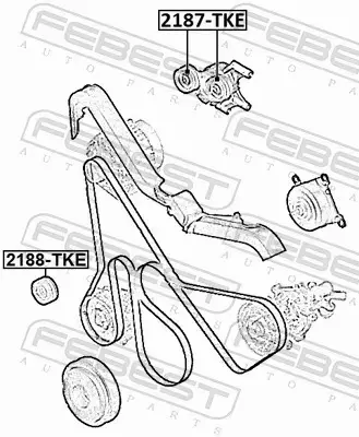 FEBEST ROLKA NAPINACZA 2187-TKE 