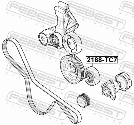 FEBEST ROLKA PROWADZĄCA PASKA 2188-TC7 