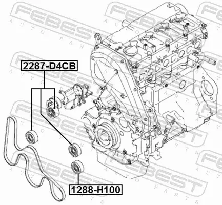 FEBEST ROLKA NAPINACZA 2287-D4CB 