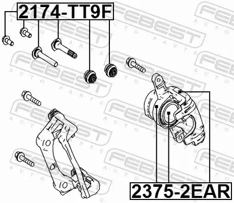 FEBEST ZESTAW NAPRAWCZY ZACISKU 2375-2EAR 