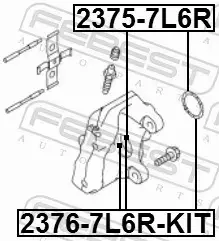 FEBEST ZESTAW NAPRAWCZY ZACISKU 2375-7L6R 