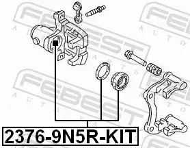 FEBEST TŁOCZEK ZACISKU HAMULCOWEGO 2376-9N5R-KIT 