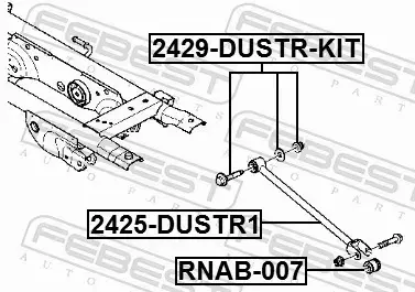 FEBEST ŚRUBA REGULACYJNA ZAWIESZENIA 2429-DUSTR-KIT 