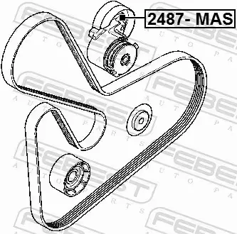 FEBEST ROLKA PROWADZĄCA PASKA 2487-MAS 