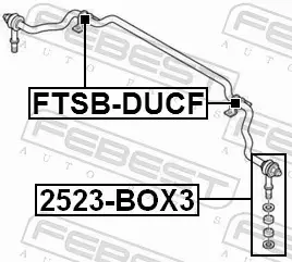 FEBEST ŁĄCZNIK STABILIZATORA 2523-BOX3 