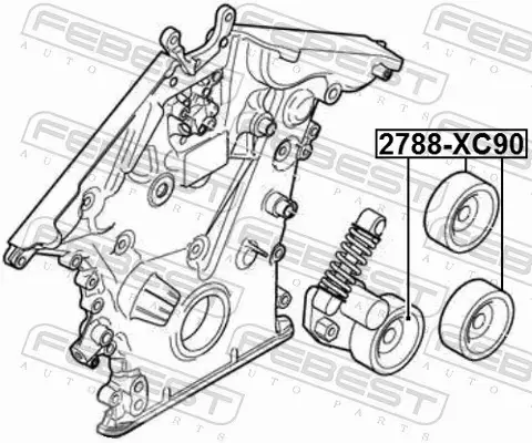 FEBEST ROLKA PROWADZĄCA PASKA 2788-XC90 