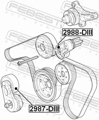 FEBEST ROLKA PROWADZĄCA PASKA 2988-DIII 
