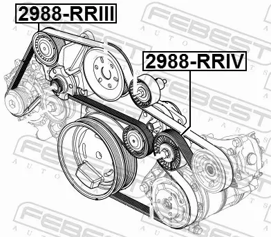 FEBEST ROLKA PROWADZĄCA PASKA 2988-RRIII 