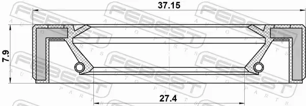 FEBEST USZCZELNIACZ WAŁU NAP 95GAY-29370808C 