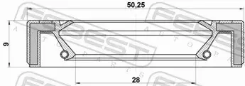 FEBEST USZCZELNIACZ WAŁU NAP 95GAY-30500909R 