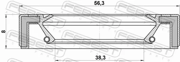 FEBEST USZCZELNIACZ WAŁU NAP 95GAY-40560808X 