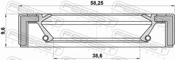 FEBEST USZCZELNIACZ WAŁU NAP 95GAY-40581010X 