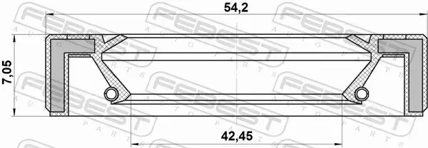 FEBEST USZCZELNIACZ PIASTY KOŁA 95GAY-44540707X 