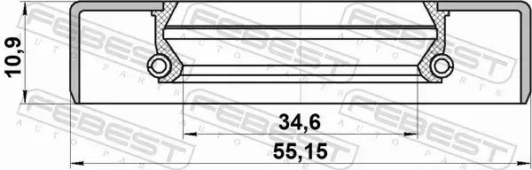 FEBEST USZCZELNIACZ WAŁU NAP 95GDS-36551111X 