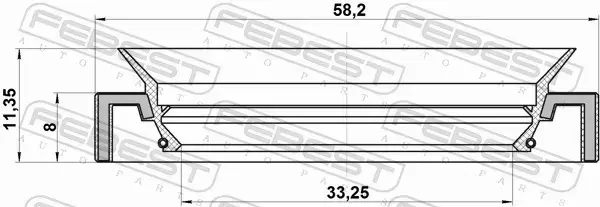 FEBEST USZCZELNIACZ WAŁU NAP 95HAS-35580811R 