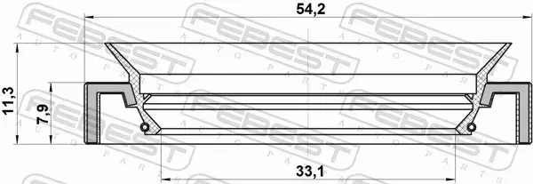 FEBEST USZCZELNIACZ WAŁU NAP 95HAY-35540811R 