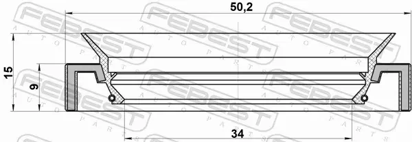 FEBEST USZCZELNIACZ WAŁU NAP 95HAY-36500915L 