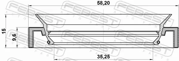 FEBEST USZCZELNIACZ WAŁU NAP 95HAY-37581015C 