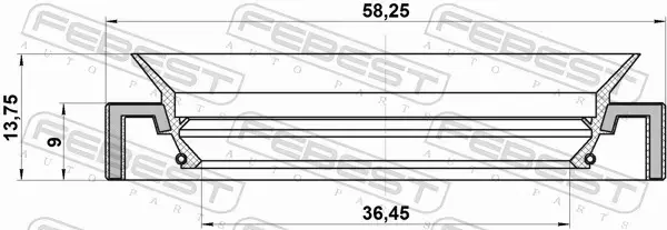 FEBEST USZCZELNIACZ WAŁU NAP 95HAY-38580914C 