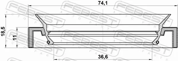 FEBEST USZCZELNIACZ WAŁU NAP 95HAY-38741118C 