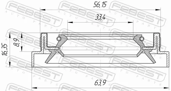 FEBEST USZCZELNIACZ WAŁU NAP 95HBS-35560916X 