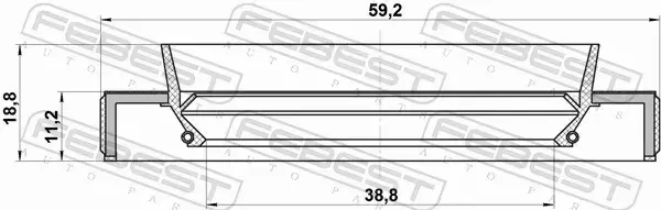 FEBEST USZCZELNIACZ WAŁU NAP 95HBS-40591119R 