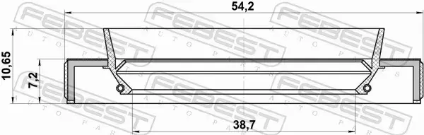 FEBEST USZCZELNIACZ WAŁU NAP 95HBY-40540711R 