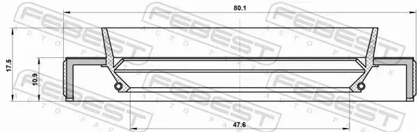 FEBEST USZCZELNIACZ WAŁU NAP 95HBY-49801118L 