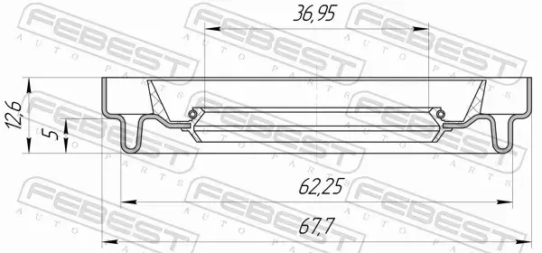 FEBEST USZCZELNIACZ WAŁU NAP 95HDS-38620513X 