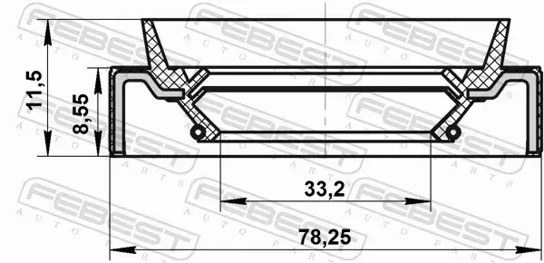 FEBEST USZCZELNIACZ WAŁU NAP 95JBS-35780912X 