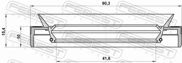 FEBEST USZCZELNIACZ WAŁU NAP 95MEY-43901015C 